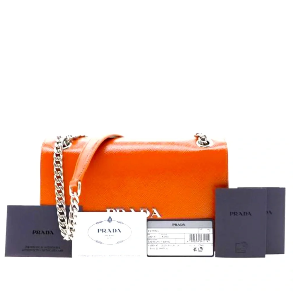 PRADA pattina in pelle saffiano vernice bag 318 - Picture 4 of 8